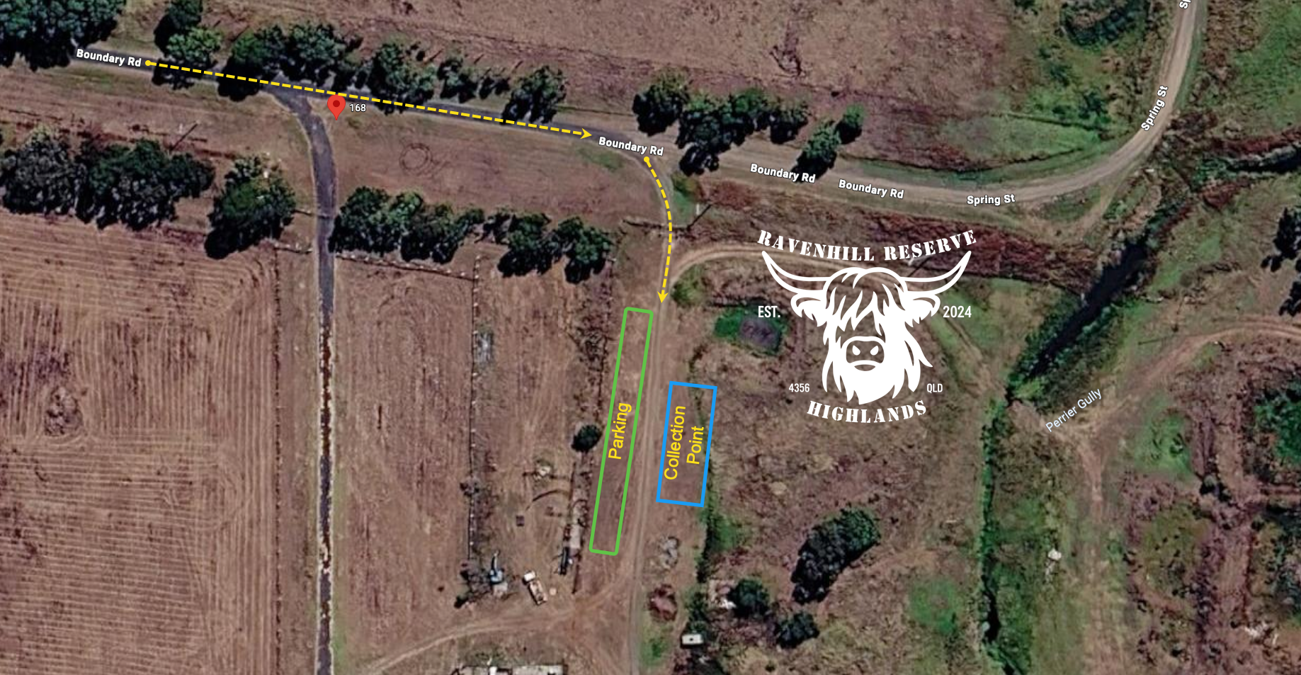 Map of directions to the site
